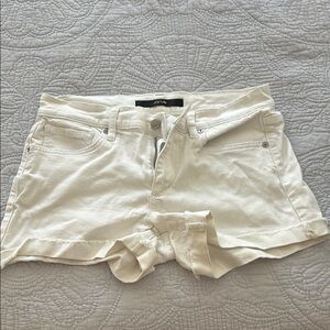 Joe’s jeans  white shorts. Super stretch